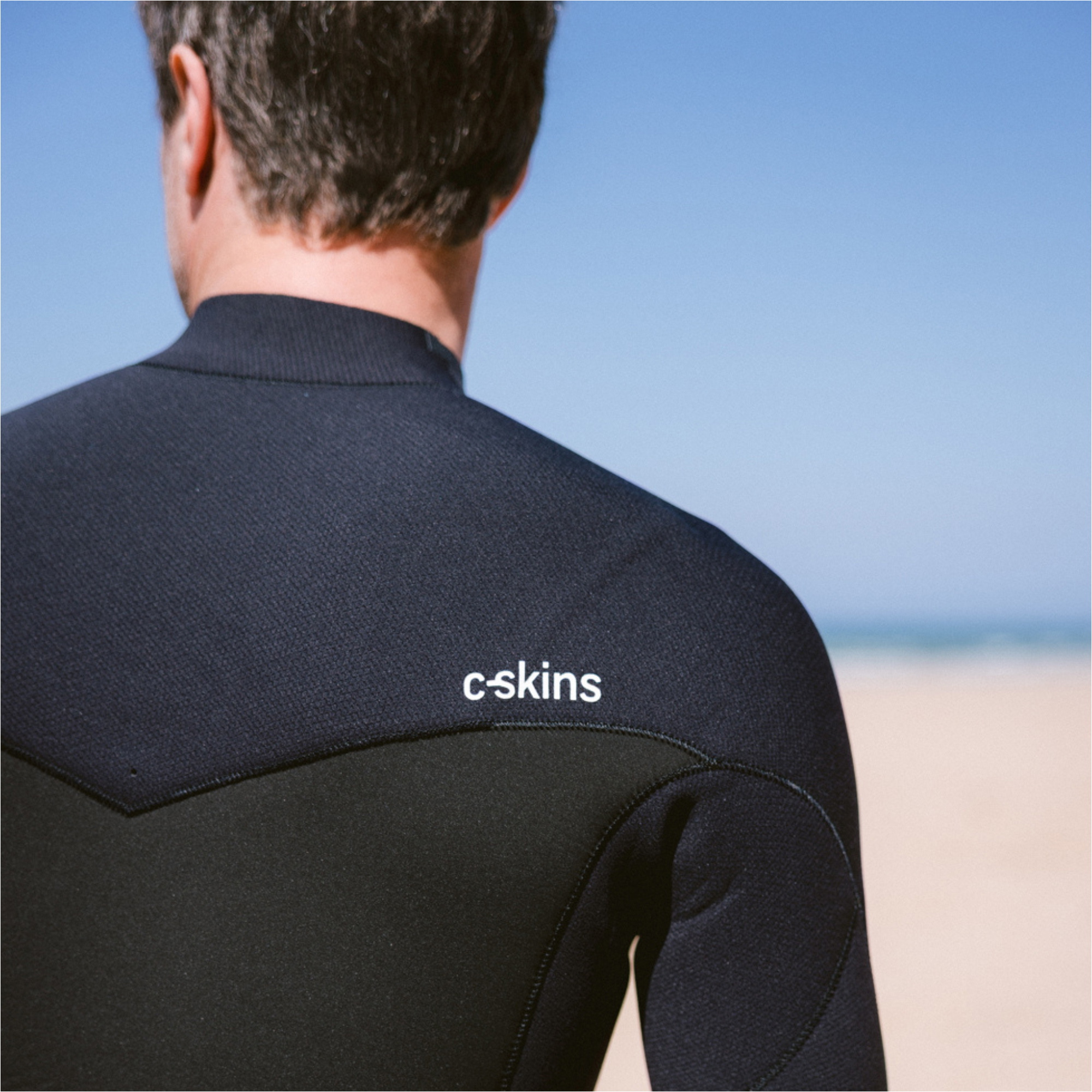 2026 C-Skins Mens Nuwave Session 5/4/3mm Chest Zip Wetsuit CSE54MC - Black / Black / Red